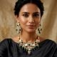 Handcrafted Emerald Elegance Kundan Necklace Set with Pearl Detailing